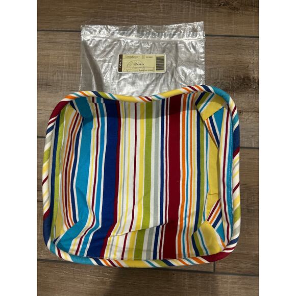 Longaberger NAPKIN Basket Liner Sunny Day stripe Fabric NEW - Picture 1 of 1